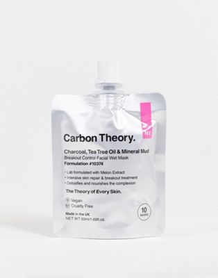 фото Влажная маска против акне с углем, маслом чайного дерева и минеральной грязью carbon theory, 50 мл-бесцветный