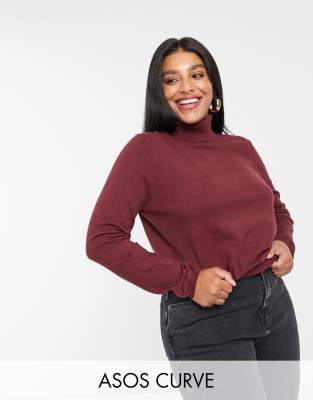 фото Водолазка свободного кроя asos design curve-светло-бежевый asos curve