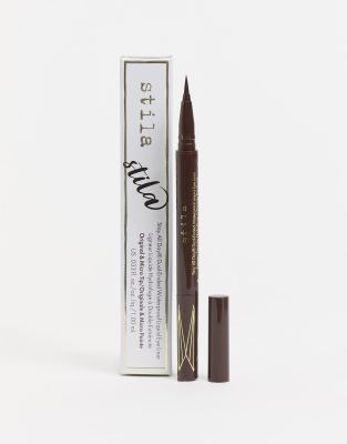 фото Водостойкая жидкая подводка для глаз stila – stay all day dual-ended (dark brown)-коричневый цвет