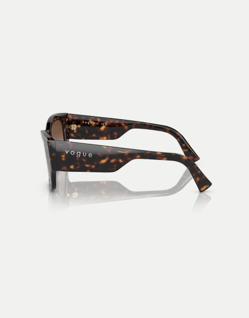 Vogue Eyewear - Vierkante zonnebril in havanabruin met bruine glazen, 4 van 4