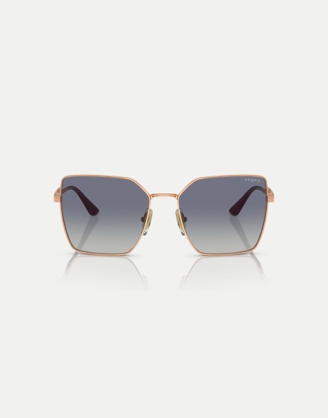 Vogue Eyewear - VO4284S - Lunettes de soleil carrées à verres gris - Or rose - view 1