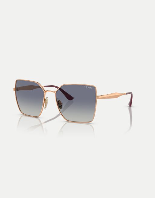 Vogue Eyewear - VO4284S - Lunettes de soleil carrées à verres gris - Or rose, 4 de 4