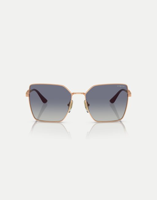 Vogue - Eyewear - VO4284S - Occhiali da sole squadrati oro rosa con lenti grigie