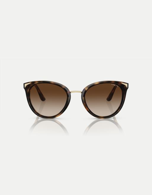 Vogue Eyewear - VO5230S - Lunettes de soleil papillon à verres marron - Havane foncé
