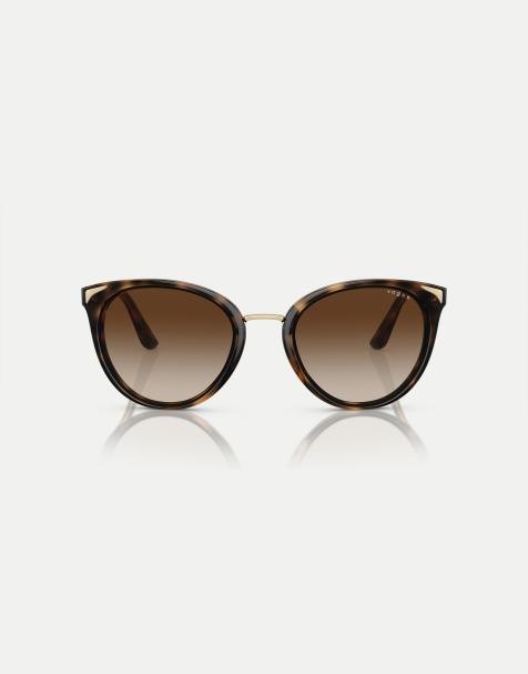 Vogue - Eyewear - VO5230S - Occhiali da sole a farfalla color Havana scuro con lenti marroni - view 1