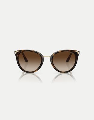 Vogue Eyewear - vo5230s - Schmetterlings-Sonnenbrille in Dunkelhavanna mit braunen Gläsern-Brown