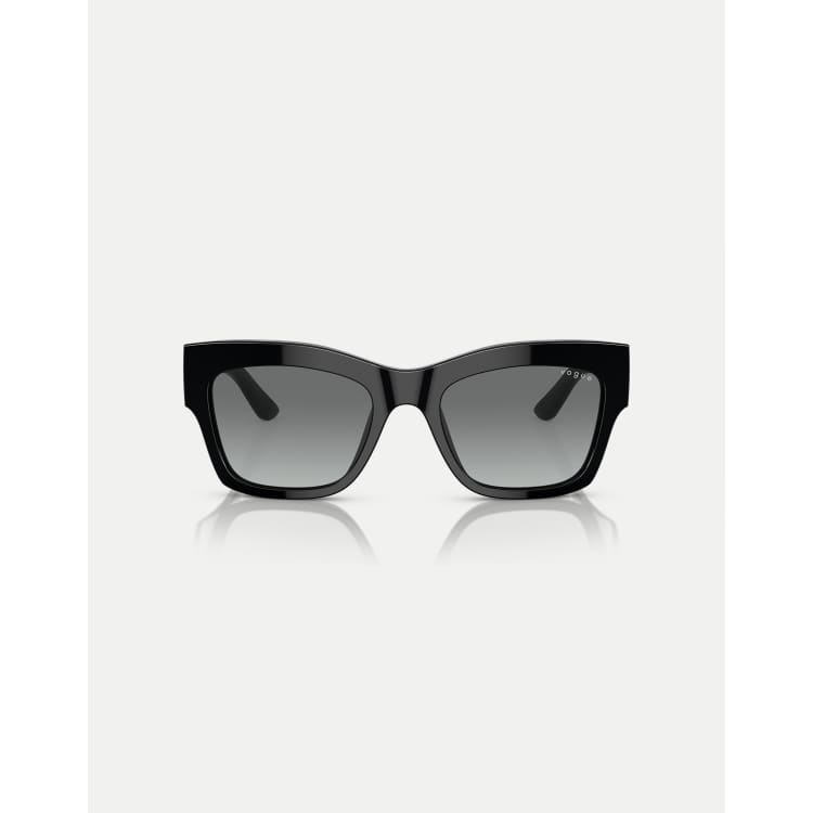 Vogue Eyewear VO5524S Occhiali da sole rettangolari neri con lenti grigie ASOS