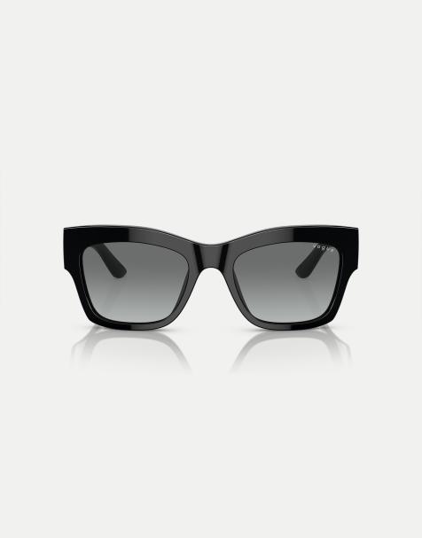 Vogue Eyewear – vo5524s – Rechteckige Sonnenbrille in Schwarz mit grauen Gläsern - view 1