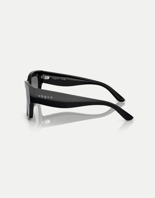 Vogue eyewear vo5524s rectangle sunglasses with grey lens in black ASOS