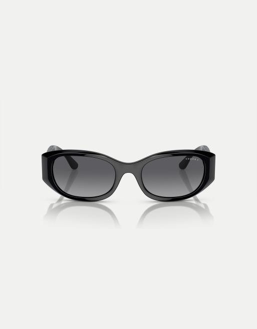 Vogue - Eyewear - VO5525S - Occhiali da sole rettangolari neri con lenti grigie polarizzate