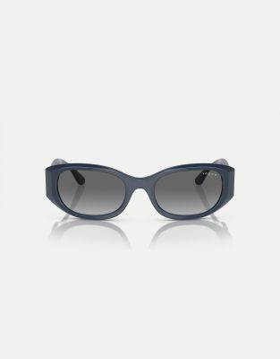 Vogue Eyewear - vo5525s - Rechteckige Sonnenbrille in dunklem Opalblau mit grauen Gläsern