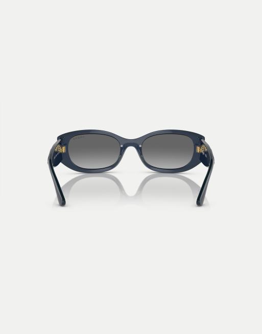 Vogue Eyewear – vo5525s – Rechteckige Sonnenbrille in dunklem Opalblau mit grauen Gläsern, 2 von 4