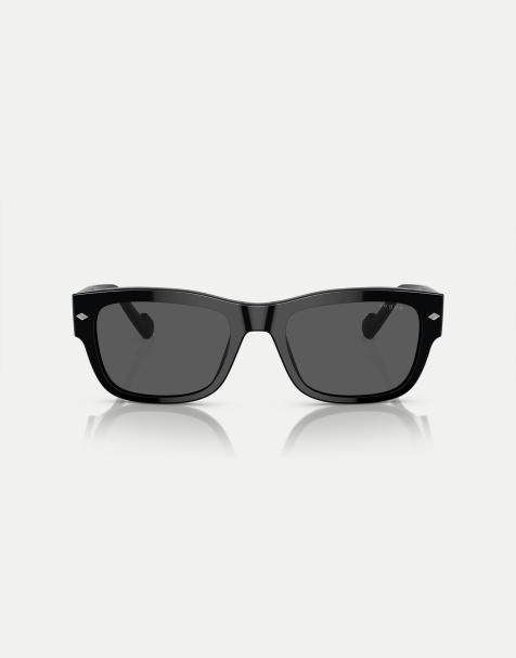 Vogue - Eyewear - VO5530S - Occhiali da sole rettangolari neri con lenti grigie - view 1