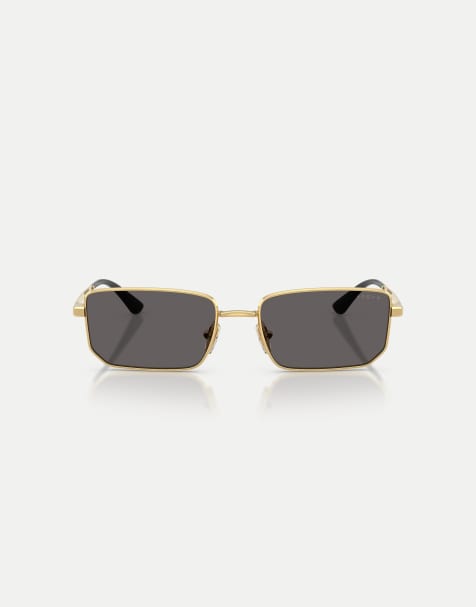 Vogue Irregular sunglasses with grey lens in gold - view 1