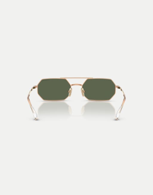 Vogue - Lunettes de soleil irrégulières à verres verts polarisés - Or rose, 2 de 3