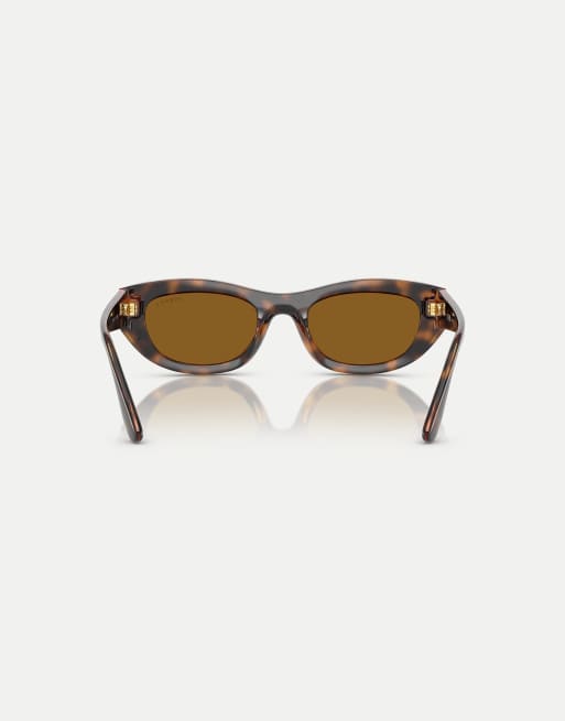 Vogue - Lunettes de soleil yeux de chat polarisées avec verres marron - Havane foncé intégral, 2 de 4