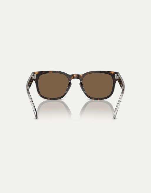 Vogue - Occhiali da sole squadrati color Havana scuro con lenti marroni, 2 di 3