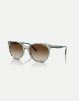 Vogue Phantos Sunglasses With Brown Lens In Green