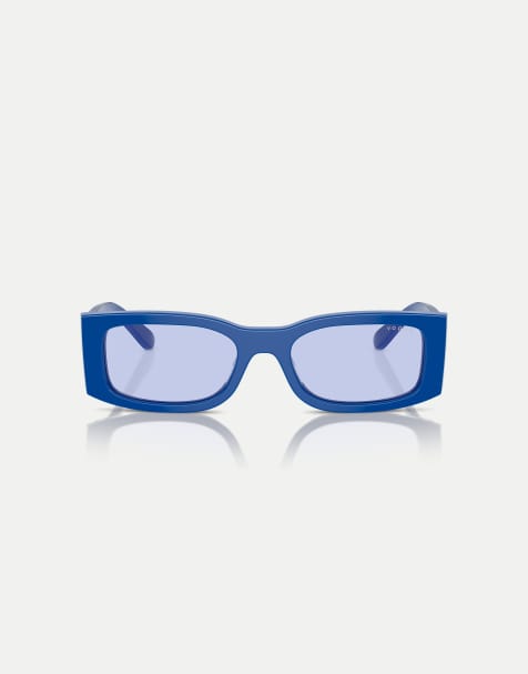 Vogue Rectangle sunglasses with violet lens in full blue - view 1