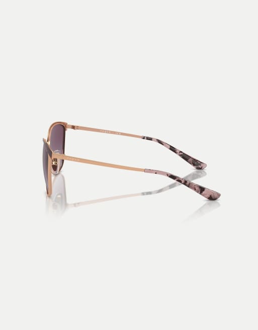 Vogue Rectangle sunglasses with violet lens in top bordeaux/rose gold, 3 of 3