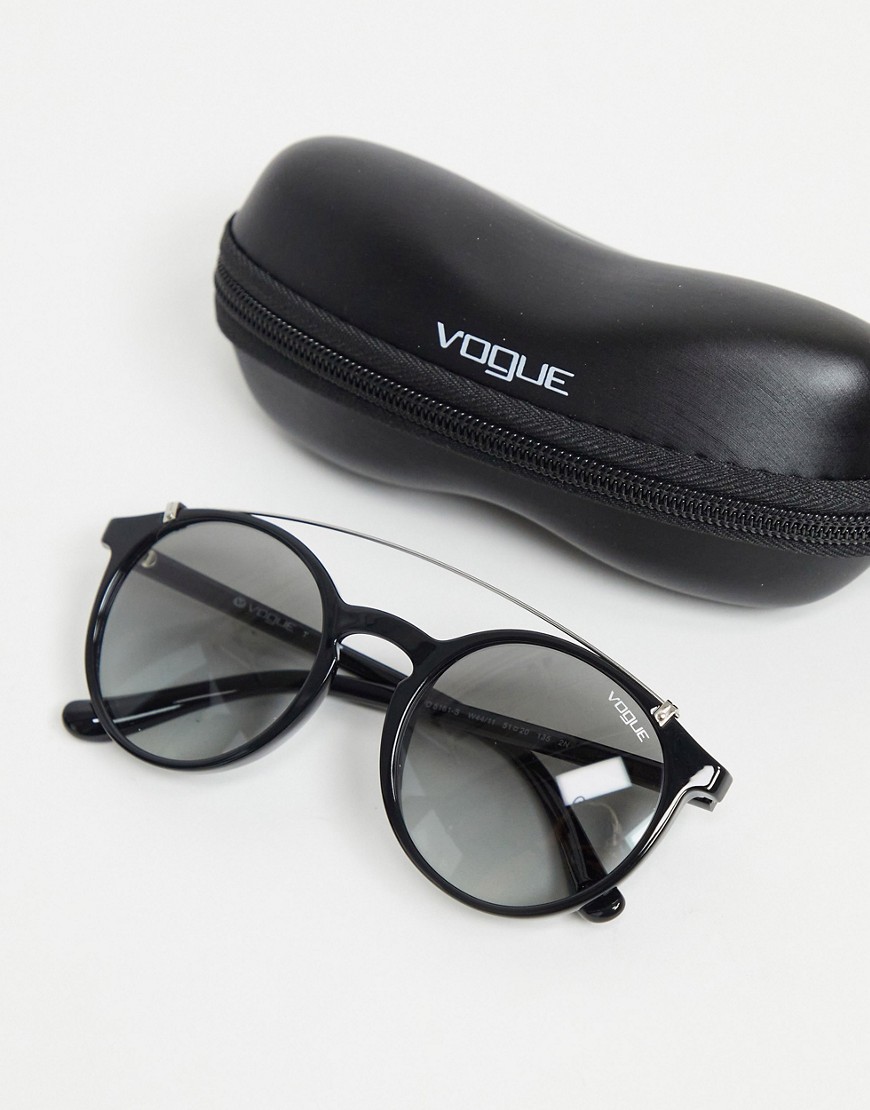 Vogue - Ronde pilotenbril in zwart