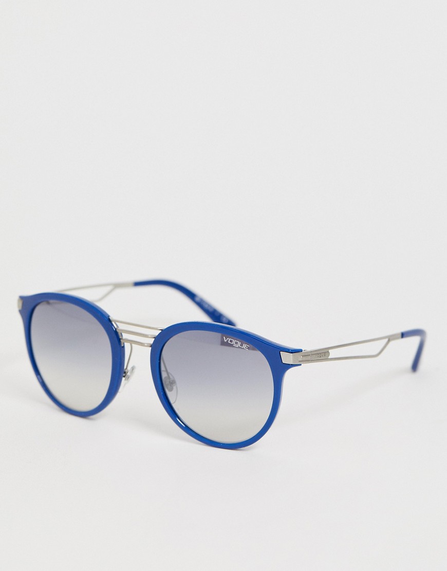 Vogue - Ronde zonnebril in donkerblauw