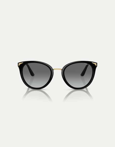 Vogue Vo5230s butterfly sunglasses with grey lens in black - view 1