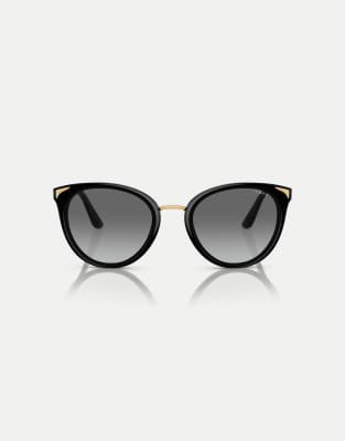Vogue - Vo5230s - Schmetterling-Sonnenbrille in Schwarz mit grauen Gläsern