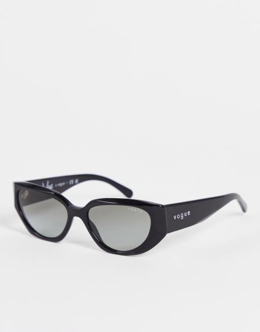 Vogue black 2025 cat eye sunglasses