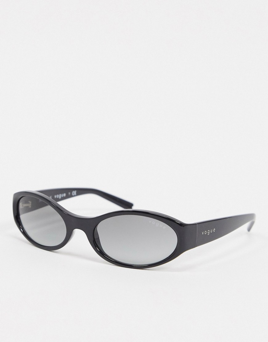 Vogue x Millie Bobby Brown black round sunglasses
