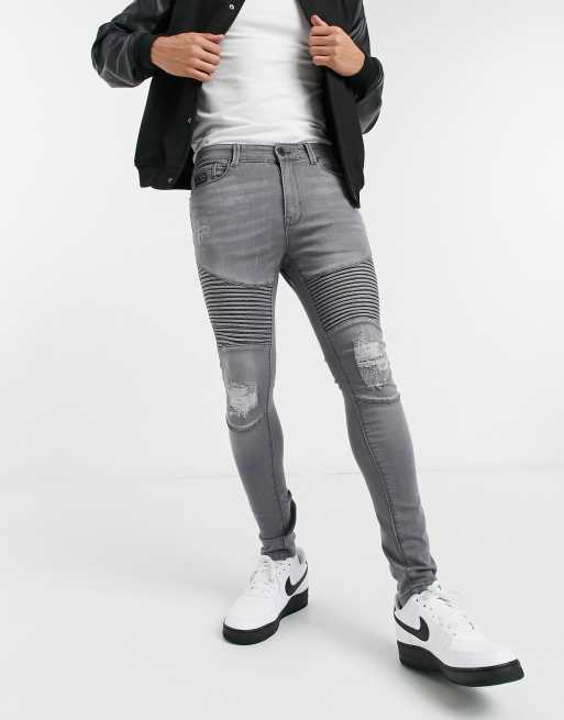 Biker Jeans - Grey – N V L T Y