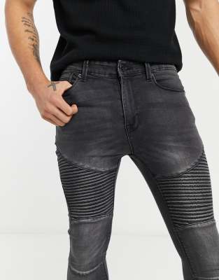 black biker denim