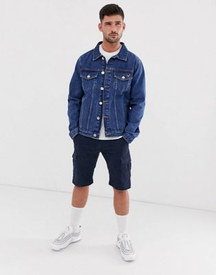 denim jacket with shorts