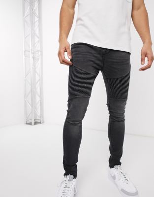 super skinny biker jeans