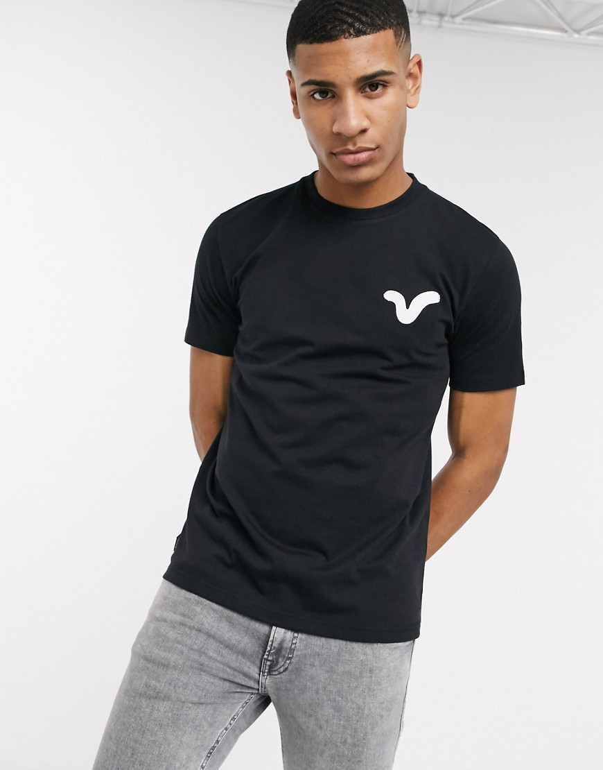 Voi Jeans - T-shirt met swirl-logo appliqué in zwart