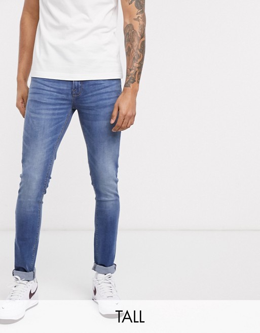 Voi Jeans Tall skinny jeans in mid washed blue