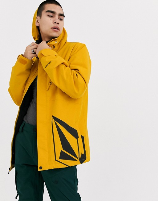 Volcom 17 Forty Ins snow jacket in yellow