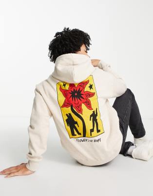 Volcom Volcom Bob Mollema back print hoodie in cream-White