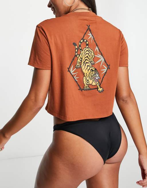 Volcom – Cop Dial – Brun t-shirt med ficka 