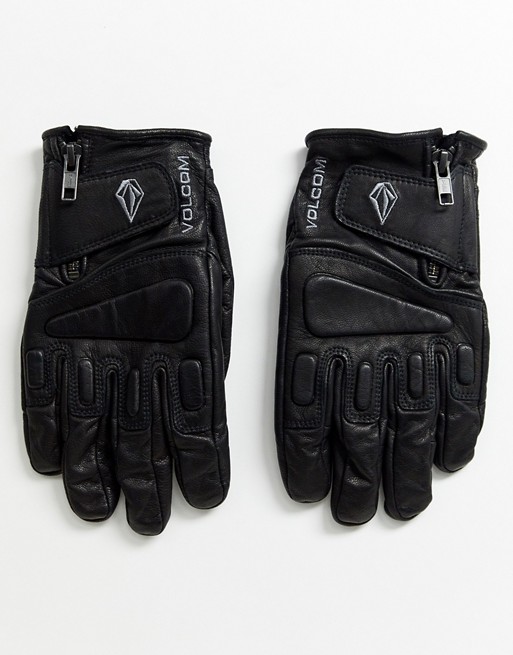 Volcom Crail leather glove in black