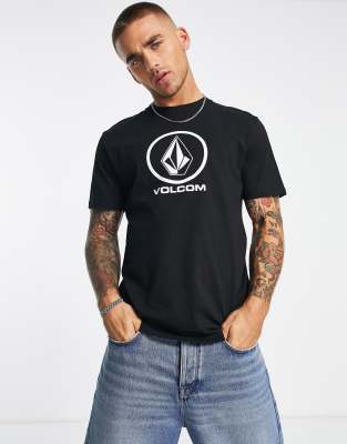 Volcom Herren Crisp Stone T-Shirt – Basic Fit, Kurzarm – 1er Pack, Mit Original-Logo Print