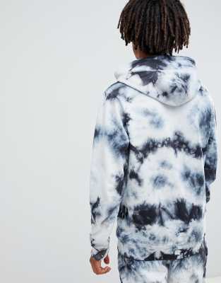 volcom deadly stones black tie dye hoodie