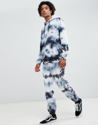 volcom deadly stones black tie dye hoodie