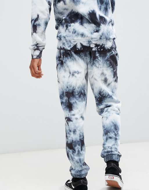 Volcom deadly stones tie dye sweatpants in black ASOS