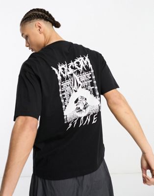 Volcom Edener t-shirt with back print in black