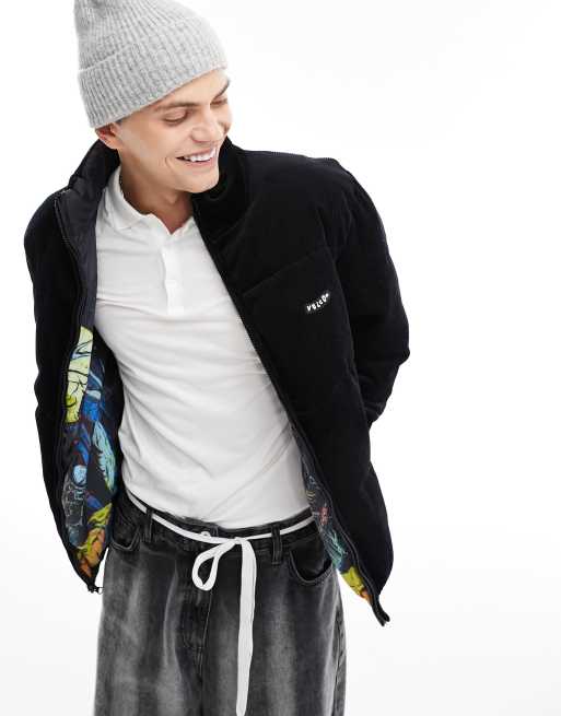 FA max sherman puffer jacket in black ASOS