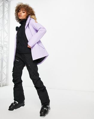 Volcom fawn ski jacket in lavender