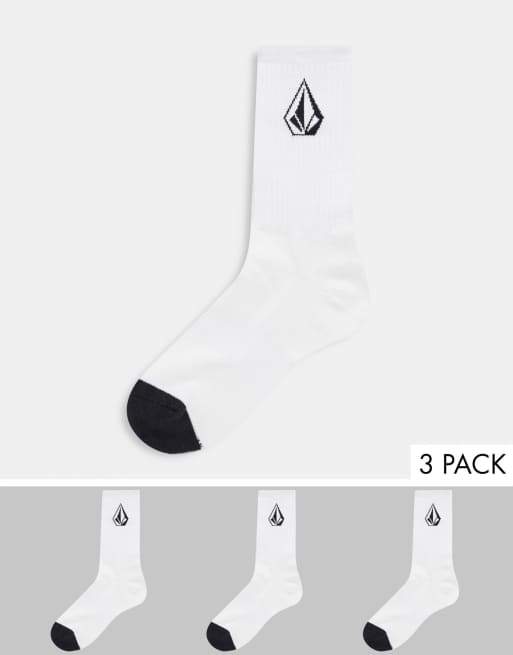 Volcom - Full Stone - 3-pak hvide sokker
