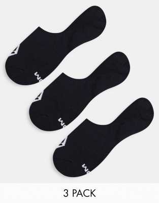 Volcom Full Stone no show 3 pack socks in black