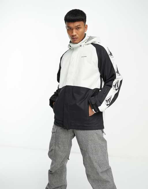 Volcom Iconic Stone pullover ski jacket in black | ASOS